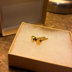 Stainless Steel Gold Plated Plugs - 2mm